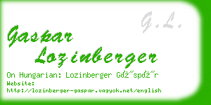 gaspar lozinberger business card
